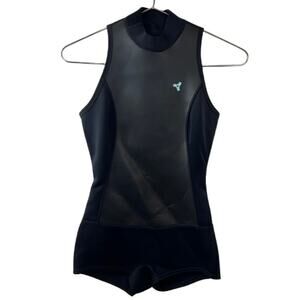 Xcel Black One-Piece Neoprene Mock Neck Full Zip Racerback SpringSuit Size 6